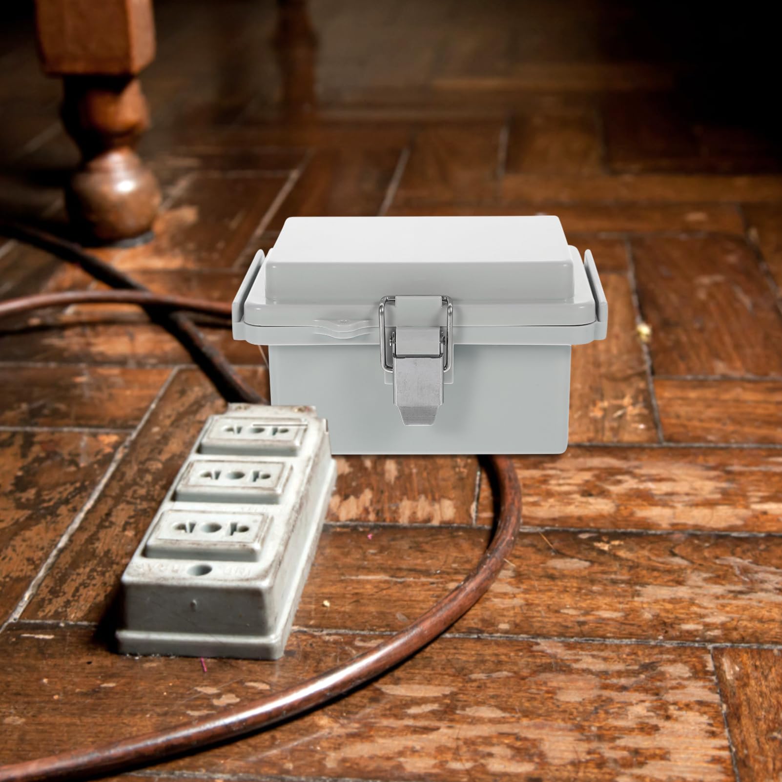 HOMSFOU 4 Juegos De Cajas De Conexiones Eléctricas Entrada De Cables Para Exteriores Tira De Cables De Extensión Enchufes Cargadores Soldadura Luces LED Combinador De