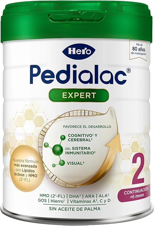 Hero Baby Pedialac 2 - Leche de Continuación en Polvo para Bebés desde 6 Meses, 800g