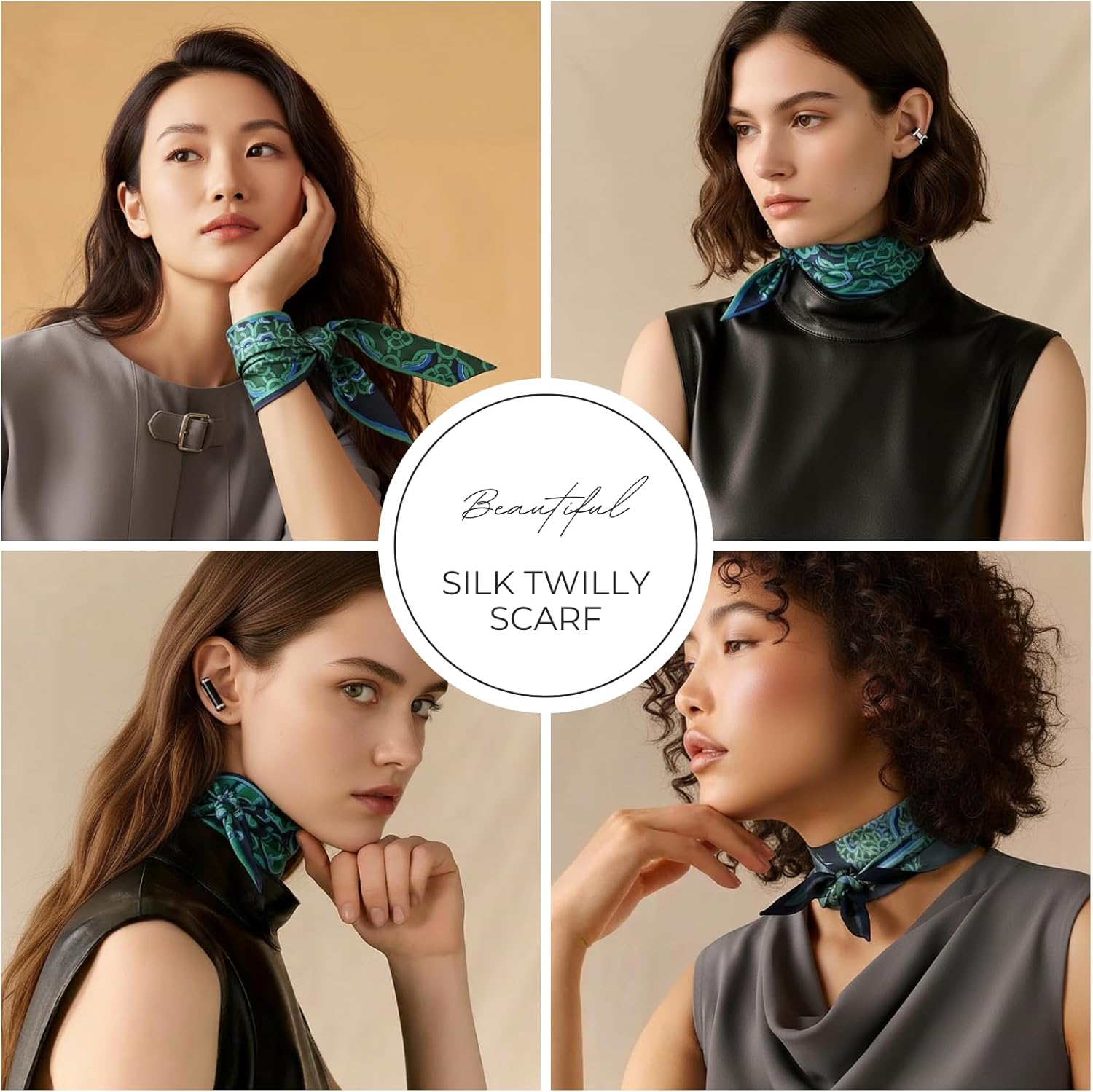 LAFULAFUL Korean Sungnyemun Dancheong 100% Silk Narrow Scarf with Double-Sided Design – Luxury Heritage Accessory for Bag, Hair, and Neck, Suitable for Birthdays, Mother’s Day, and Anniversaries - Image 3