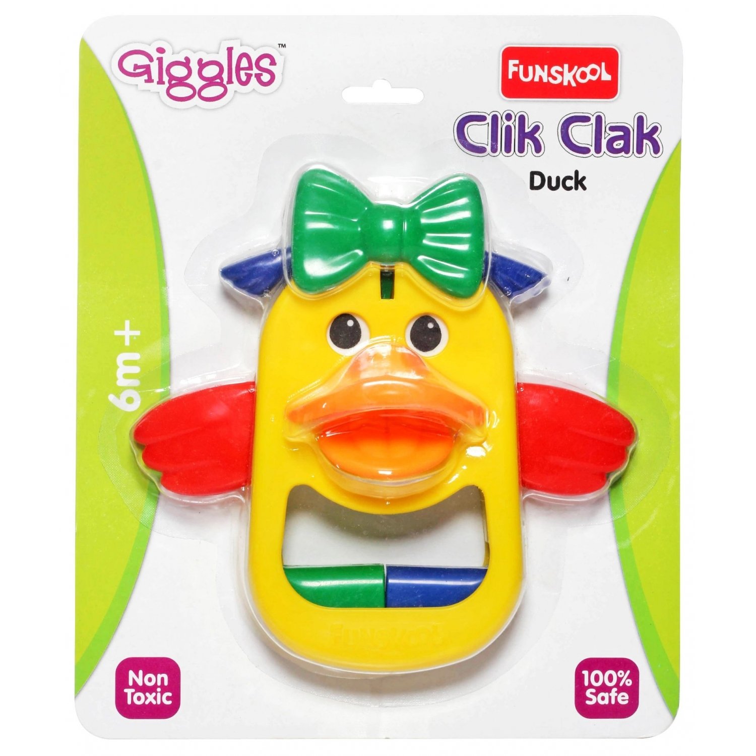 Funskool Giggles - Click Clack Duck, Multicolour activity toy for New Born, Develops Hand-Eye coordination, 6 months & above, Infant Toys (B009REOEFC) Amazon Price History, Amazon Price Tracker