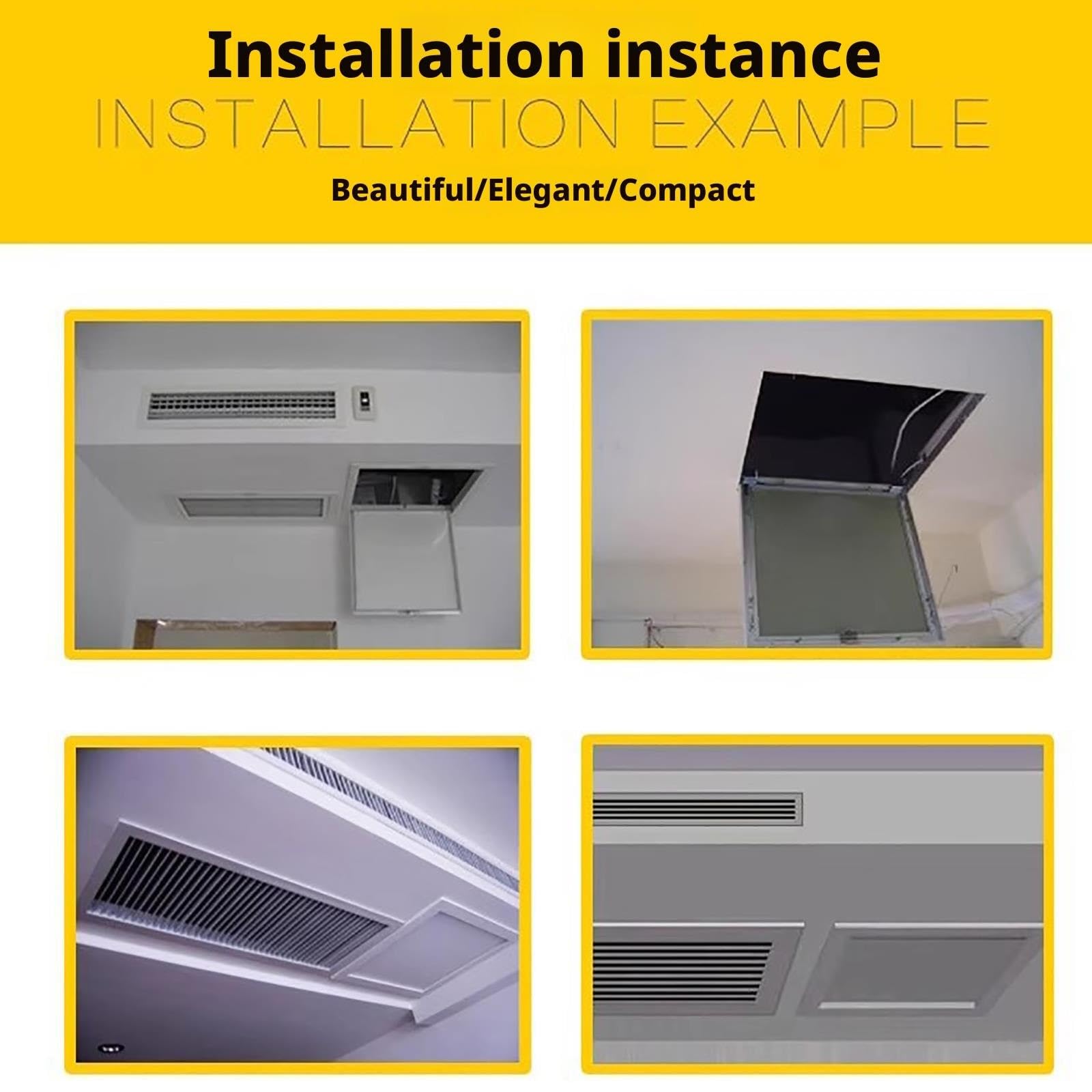 Genérico Panel de Acceso para Placas de Yeso Laminado con Marco de Aluminio: escotilla de inspección y Puerta de revisión de 400 x 400 mm para un fácil Acceso de Mantenimiento. Duradero y versátil. D