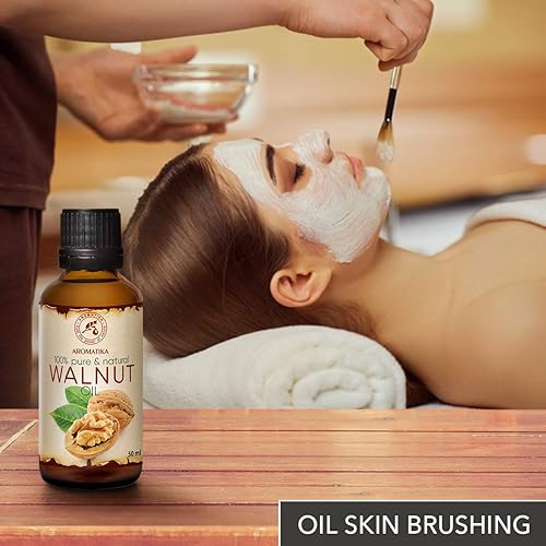 Miniatura 8 de AROMATIKA Aceite de nuez 1.7 fl oz (1.7fl oz), aceite de semilla de Regia Juglans - Estados Unidos - 100% puro y natural - Intensivo para el cuidado