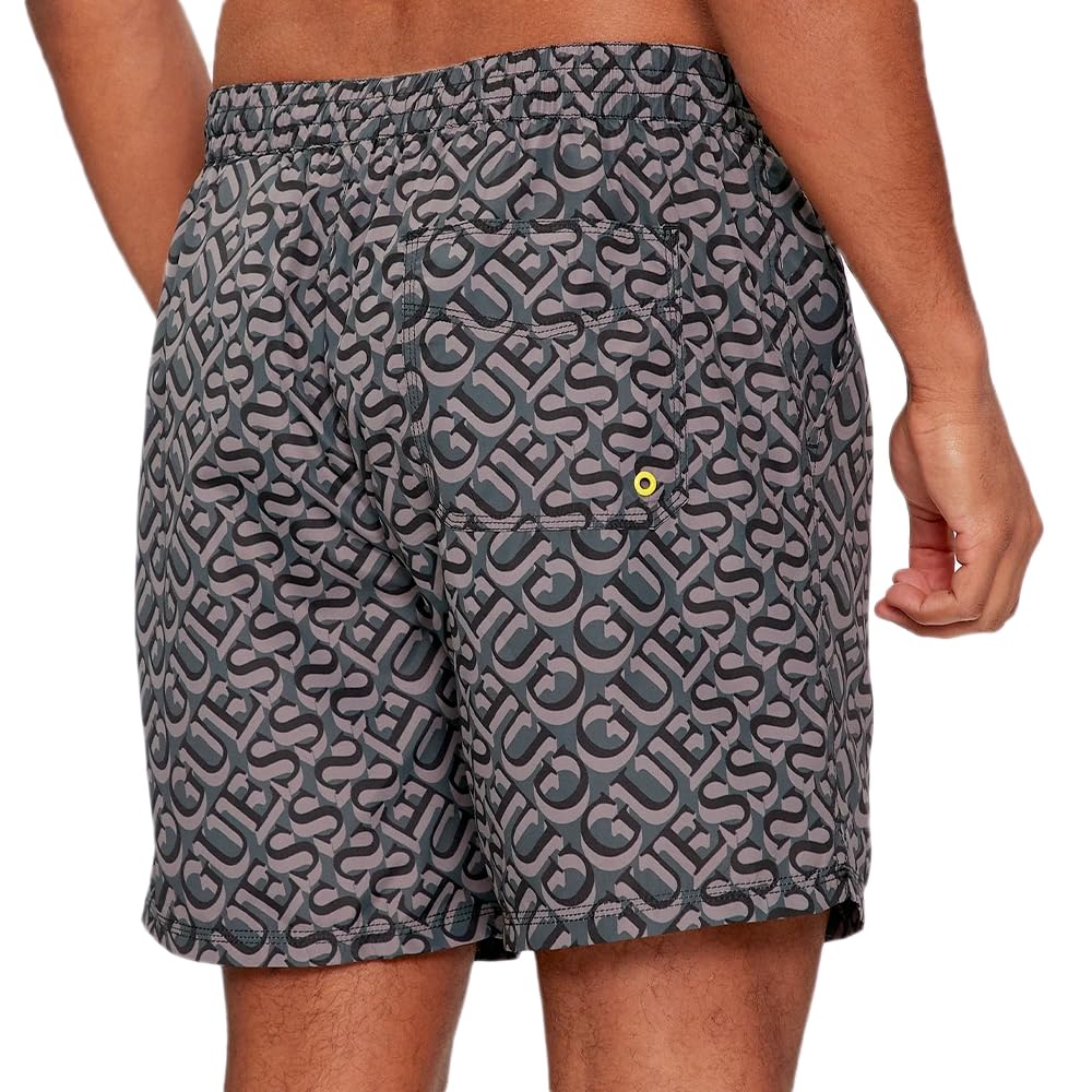 Guess Costume da bagno uomo con stampa logo marca F4GT06 WG2A2 P9WN