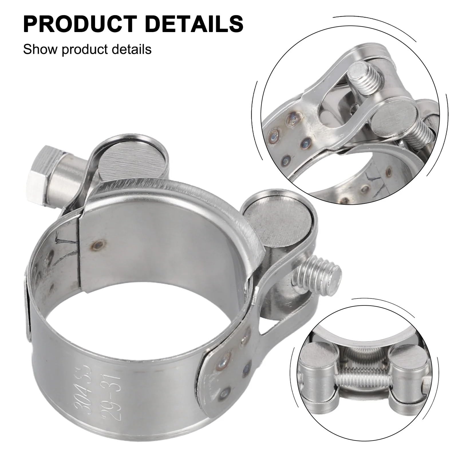 Abrazadera de manguera de acero inoxidable de alta resistencia con perno en T for ventilación (17-19 mm, 20-22 mm, 23-25 ​​mm, 26-28 mm, 29-31 mm, 32-35 mm, 36-39 mm, 40-43 mm)(20-22mm)