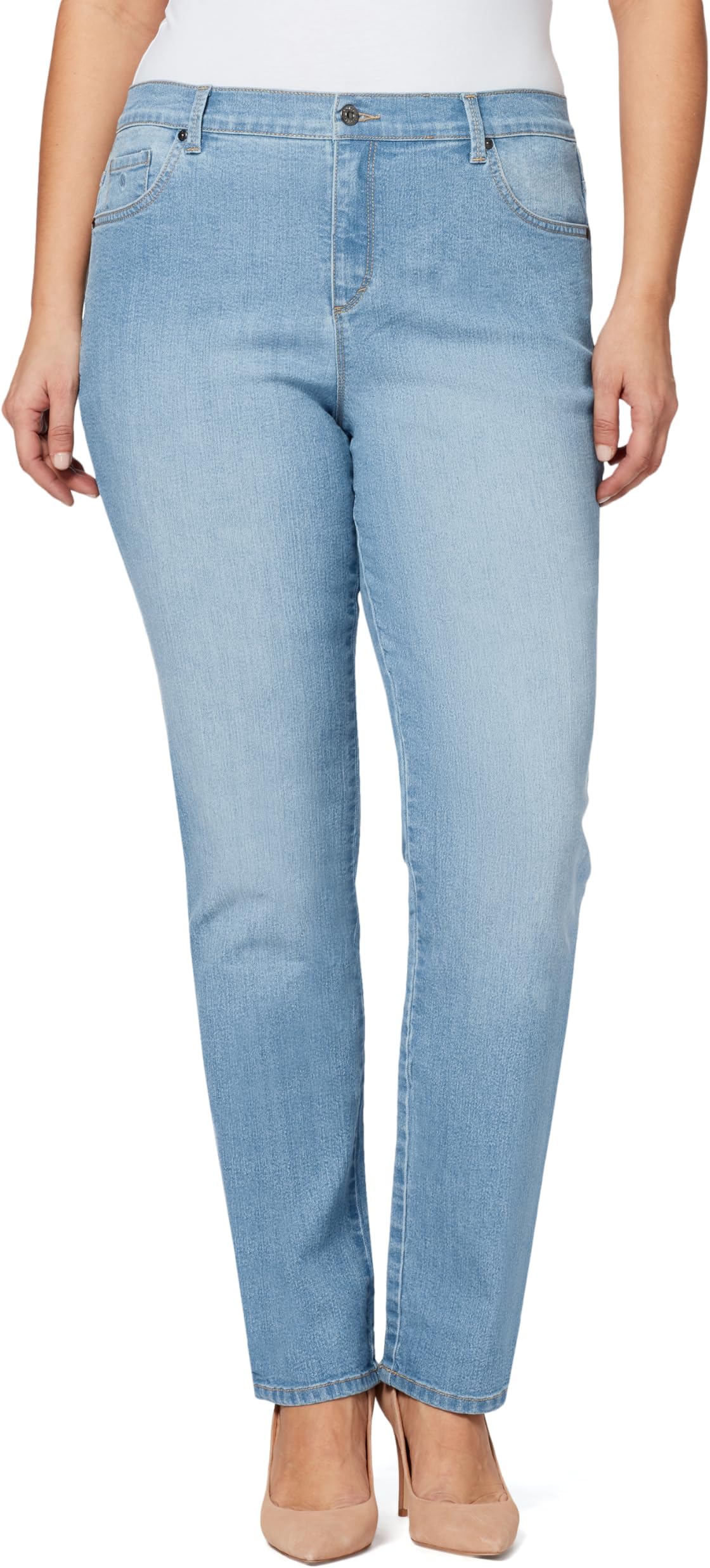 Womens Amanda Classic High Rise Tapered Jean Plus Size