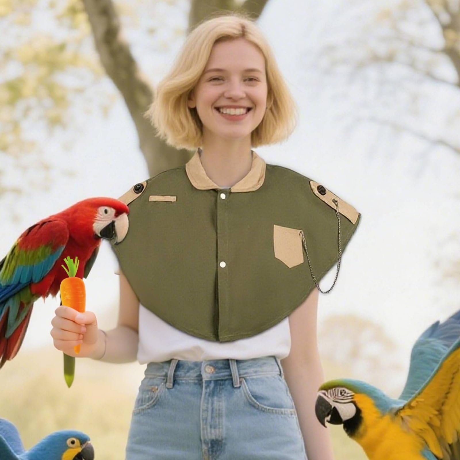 Amazon.co.jp: petsola インコ保護ショルダーケープ おもちゃを掛ける