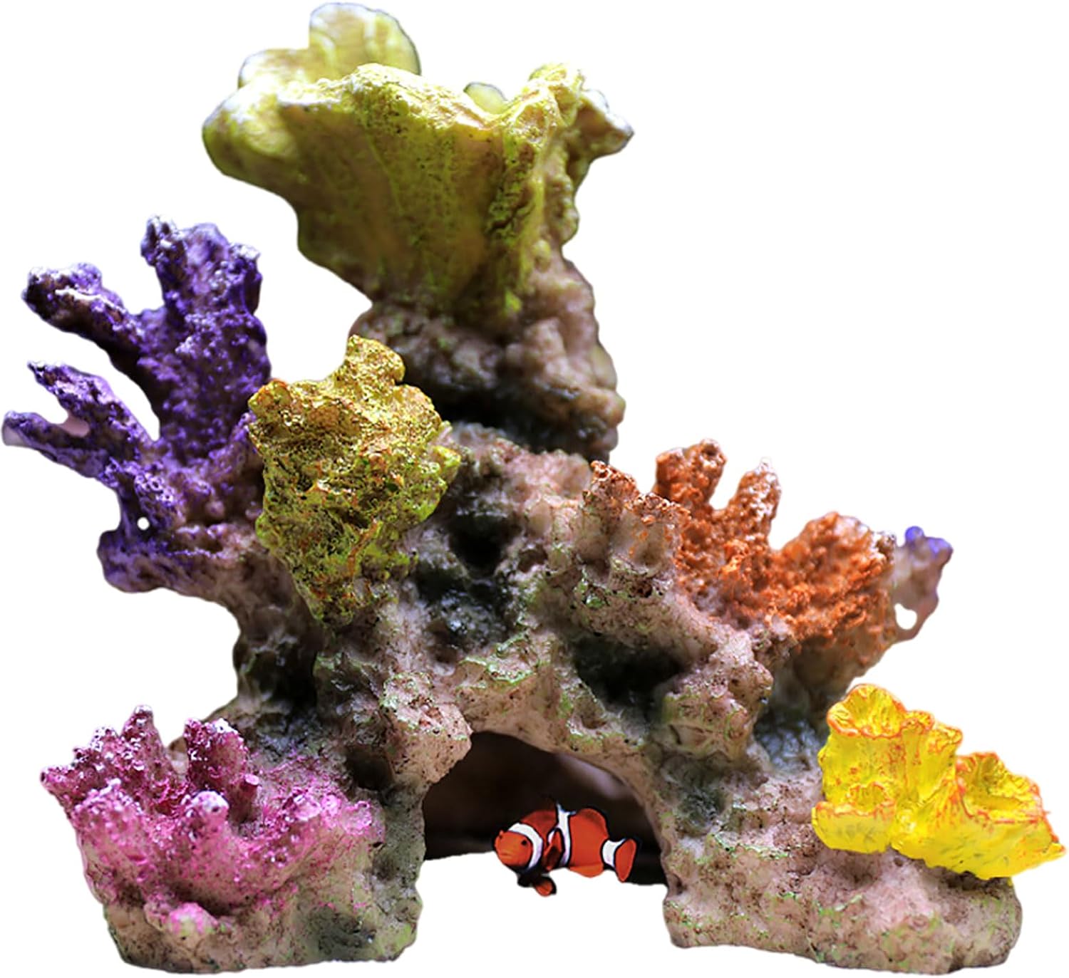 COYOUCO Aquarium Coral Reef Decorations, Craft Resin Plants Fish Tank Decor Ideal for Fish Tanks and Tabletop Decoration,A