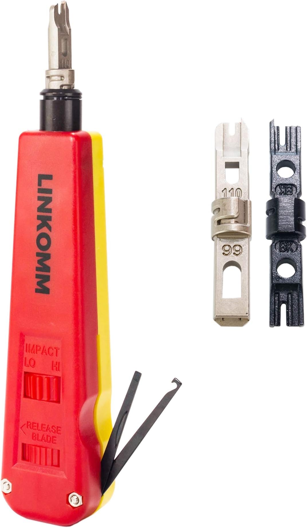 LINKOMM Network Wire Impact Punch-Down Tool with 66, 110 and Krone Blades