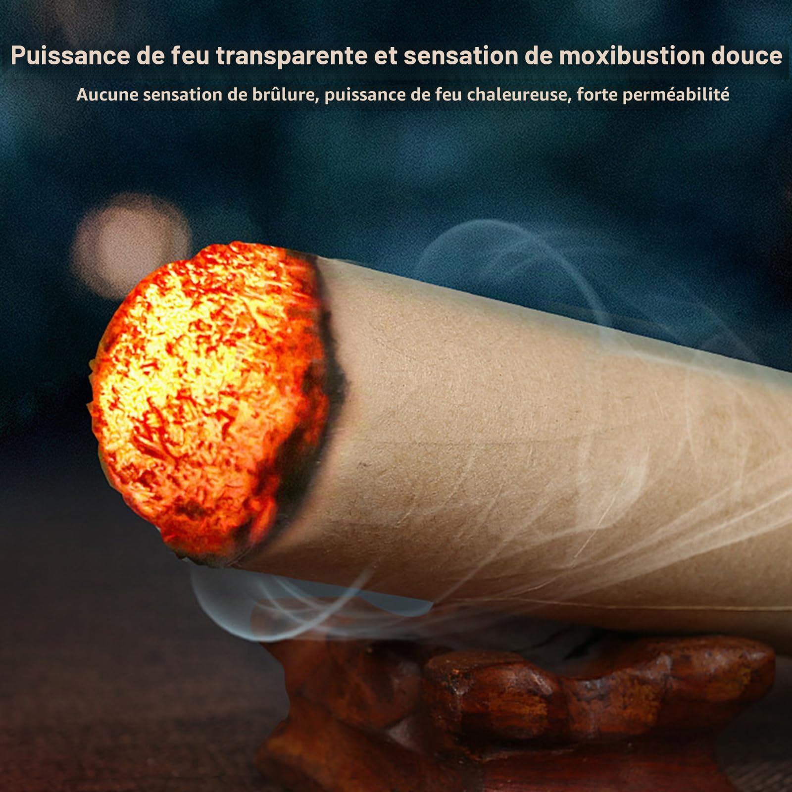 Moxa Lot de 20 rouleaux de moxa pour cigares 18 mm x 200 mm Bâtons de moxibustion Column Stick, bâtonnets de moxa pur naturel de qualité pour moxibustion douce, soins de santé, guérison partielle du