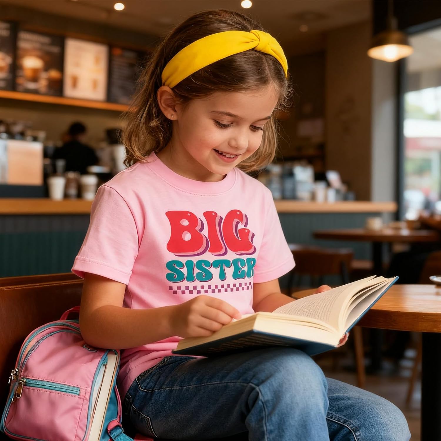 Big Sister Shirt for Girls Toddler Kids Pregnancy Announcement Promoted to Big Sis T-Shirt Summer Short Sleeve Top