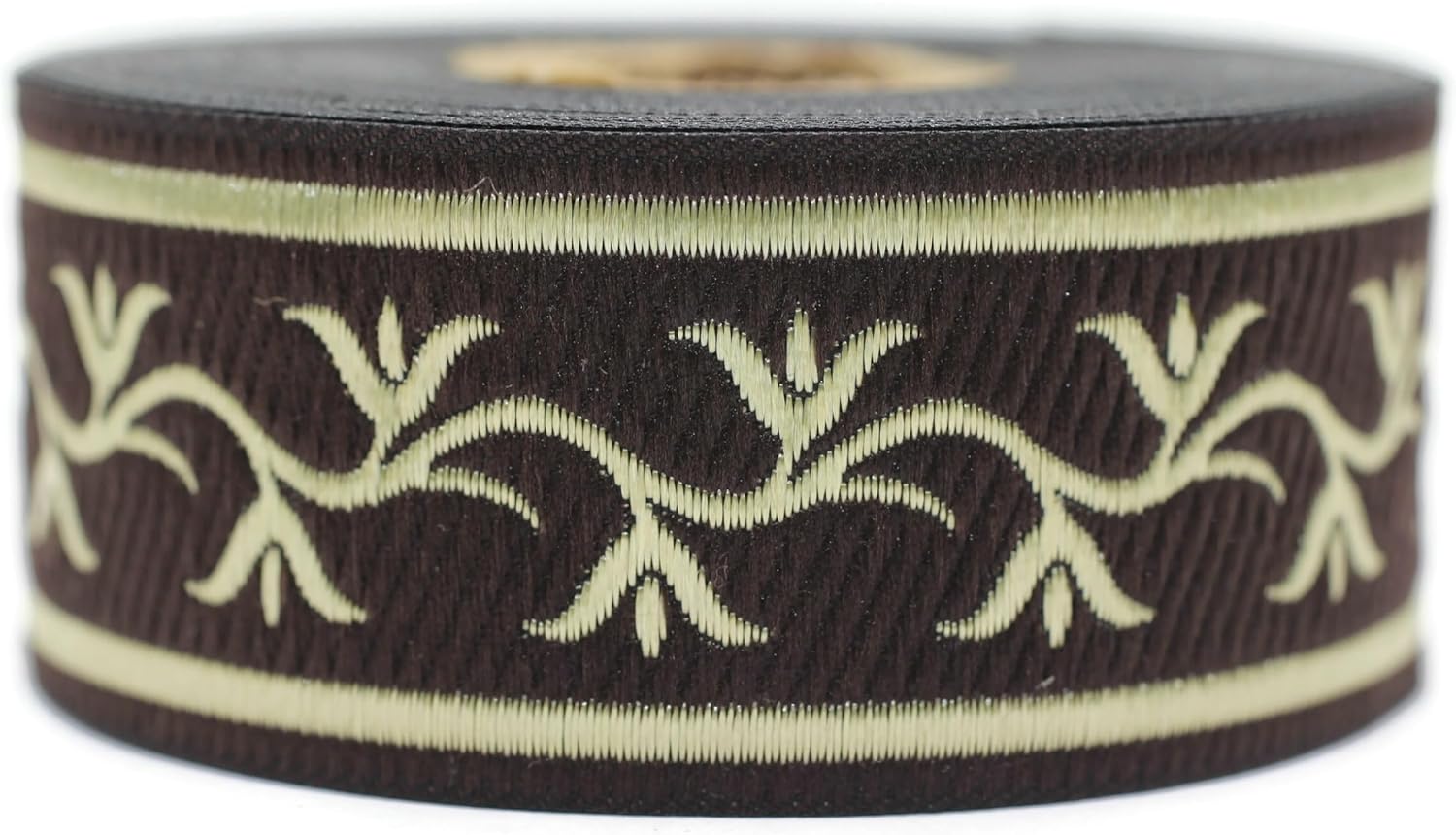 11 Yard Spool 1.37 inches Wide Royal Blue Gold Ivy Jacquard Ribbon Medieval Fabric Trim Gift Wrapping Wedding Party Decoration 35073