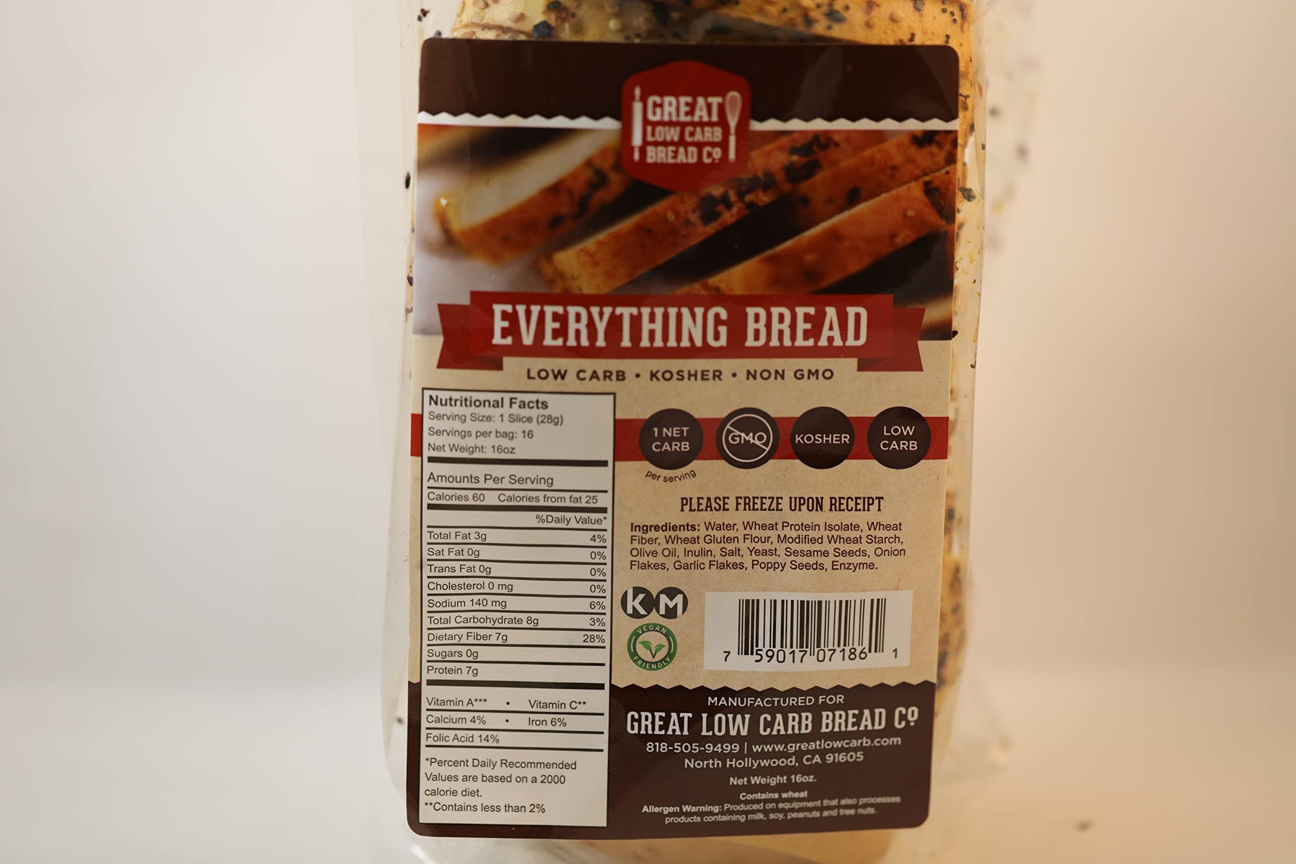 Great Low Carb Bread CoEverything - 1 Loaf