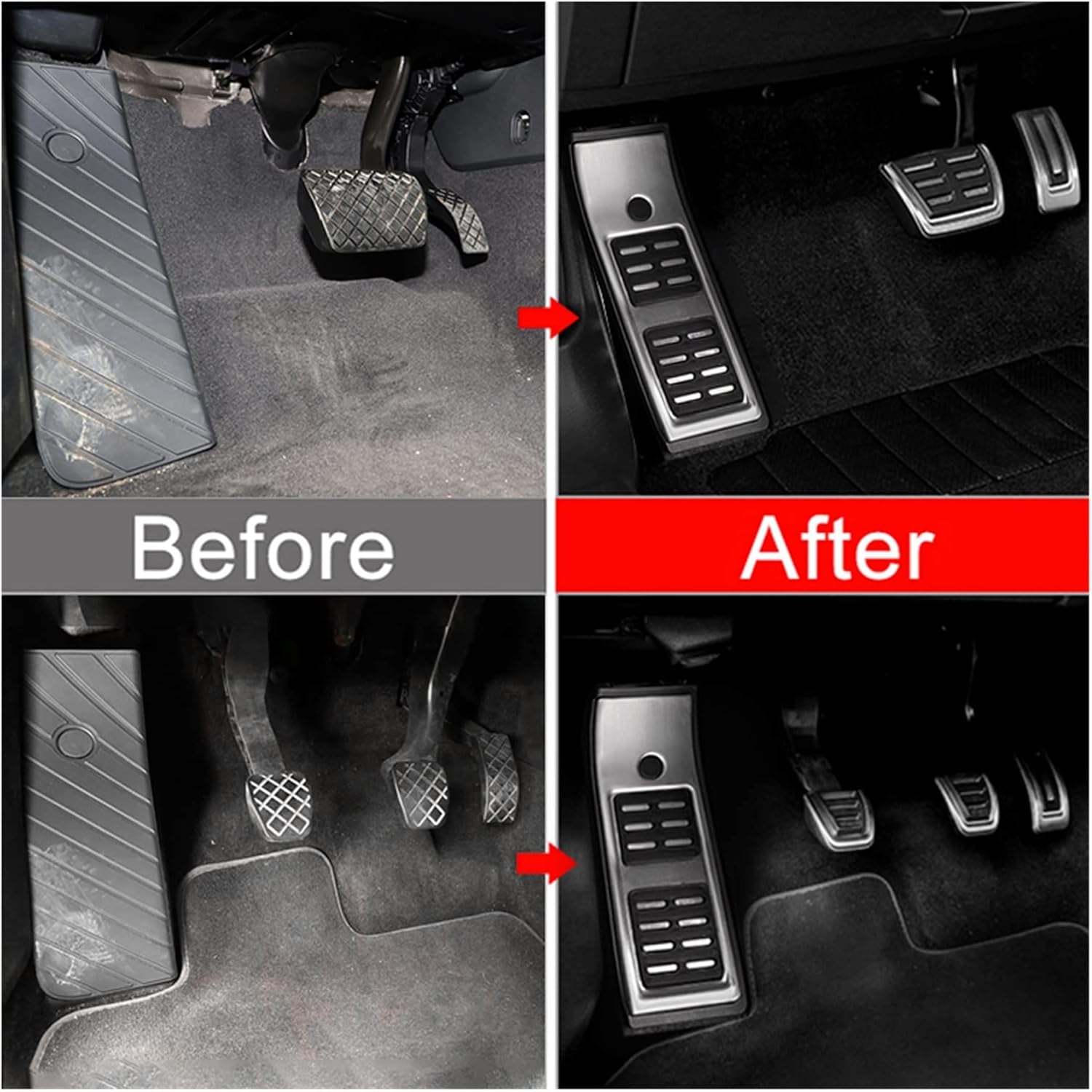 Compatible With Audi Q5 Car Acessories 80A 2018 2019 2020 2021 2022 Car Non-slip Foot Pedal Brake Clutch Pedal Non Slip Pad Cover Acessories(4 PCS)