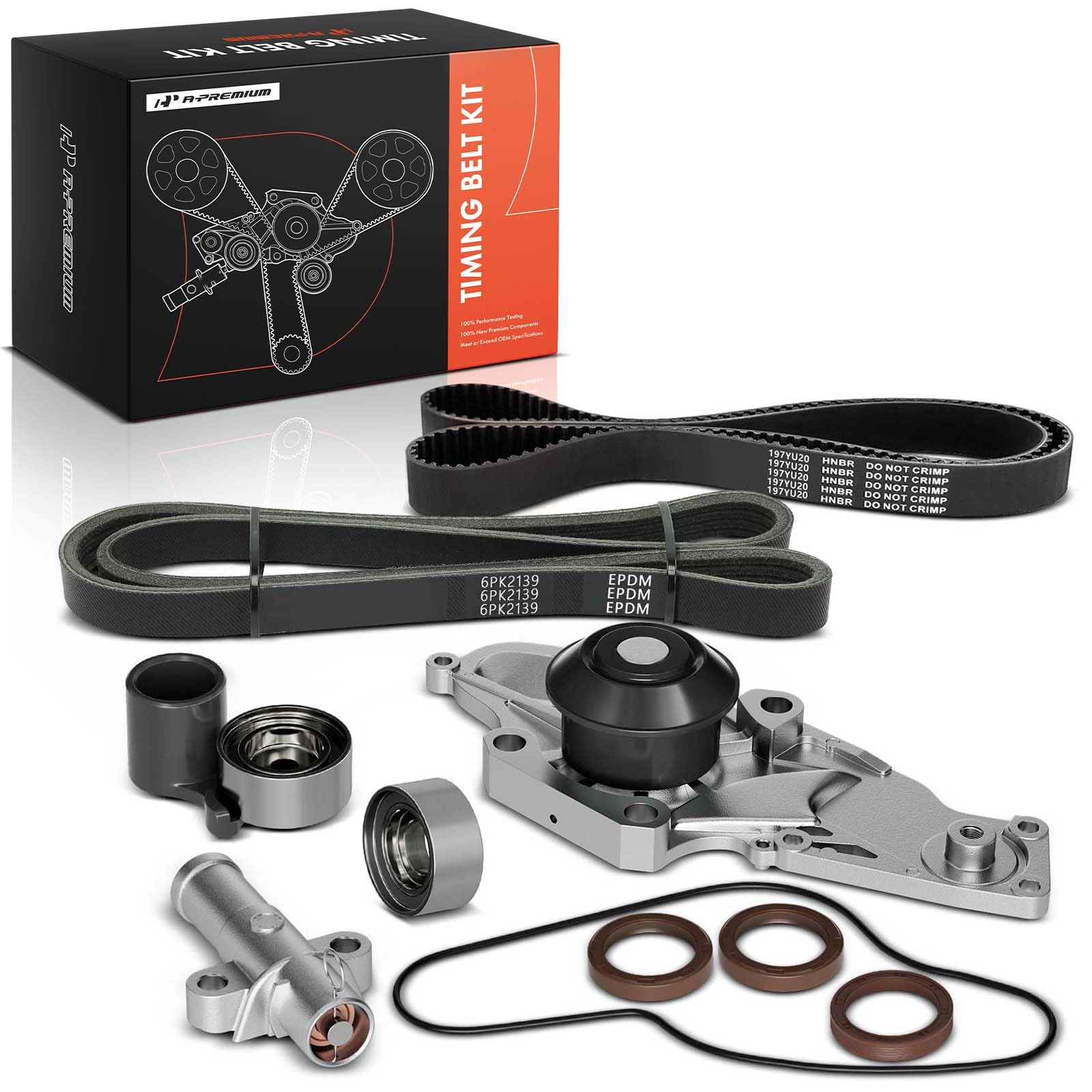 A-Premium Timing Belt Kit with Water Pump Compatible with 03-18 Honda Acura