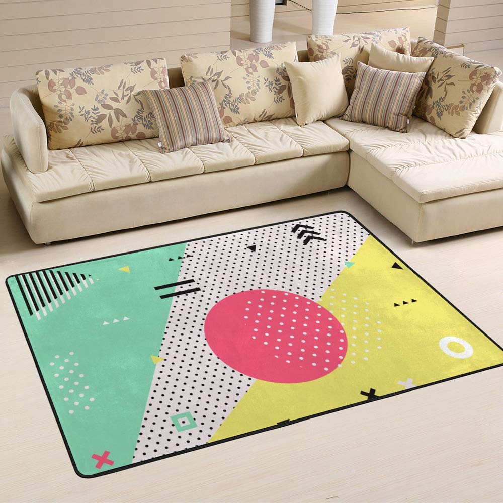 Tapis fleurs tropicales pour salon et salle à manger ambiance d'été