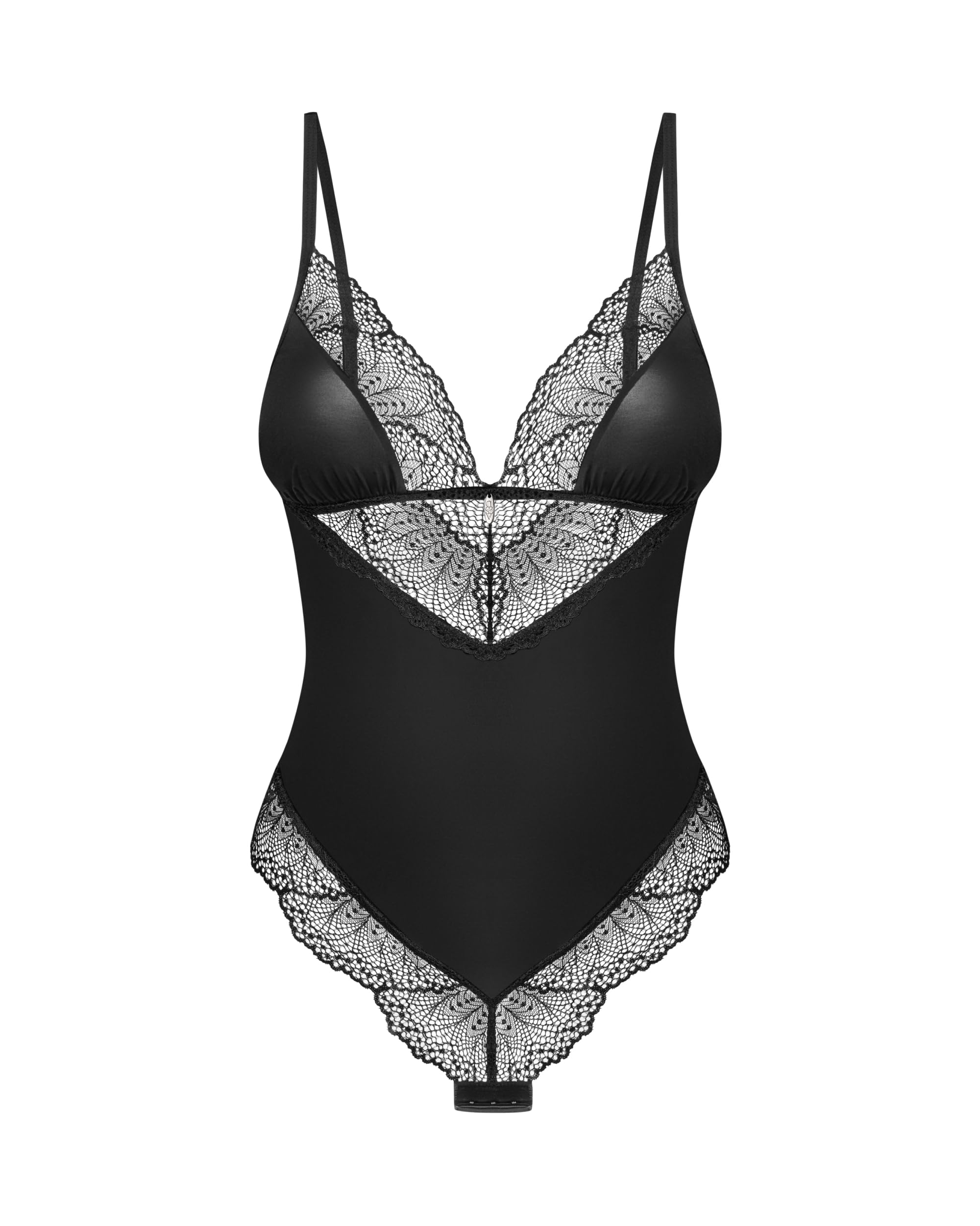 Selente Love & Fun verführerisches 2-teiliges Damen Dessous-Set aus Body/Ouvert & Satin-Augenbinde, Made in EU