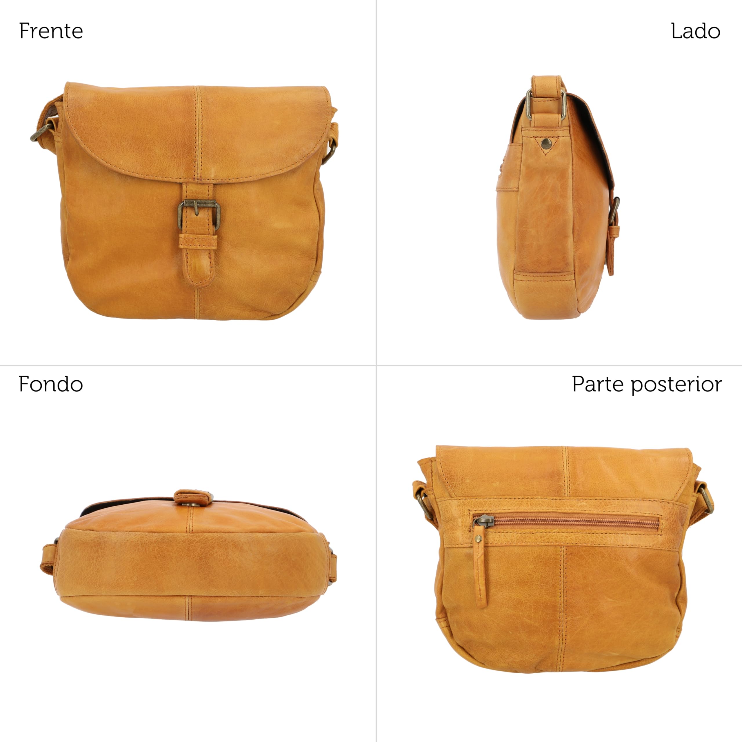 Gusti Leder Bandolera Candice | Bolso de cuero hecho a mano para mujer para el día a día y el ocio I Elegante bolso de piel de búfalo para mujer