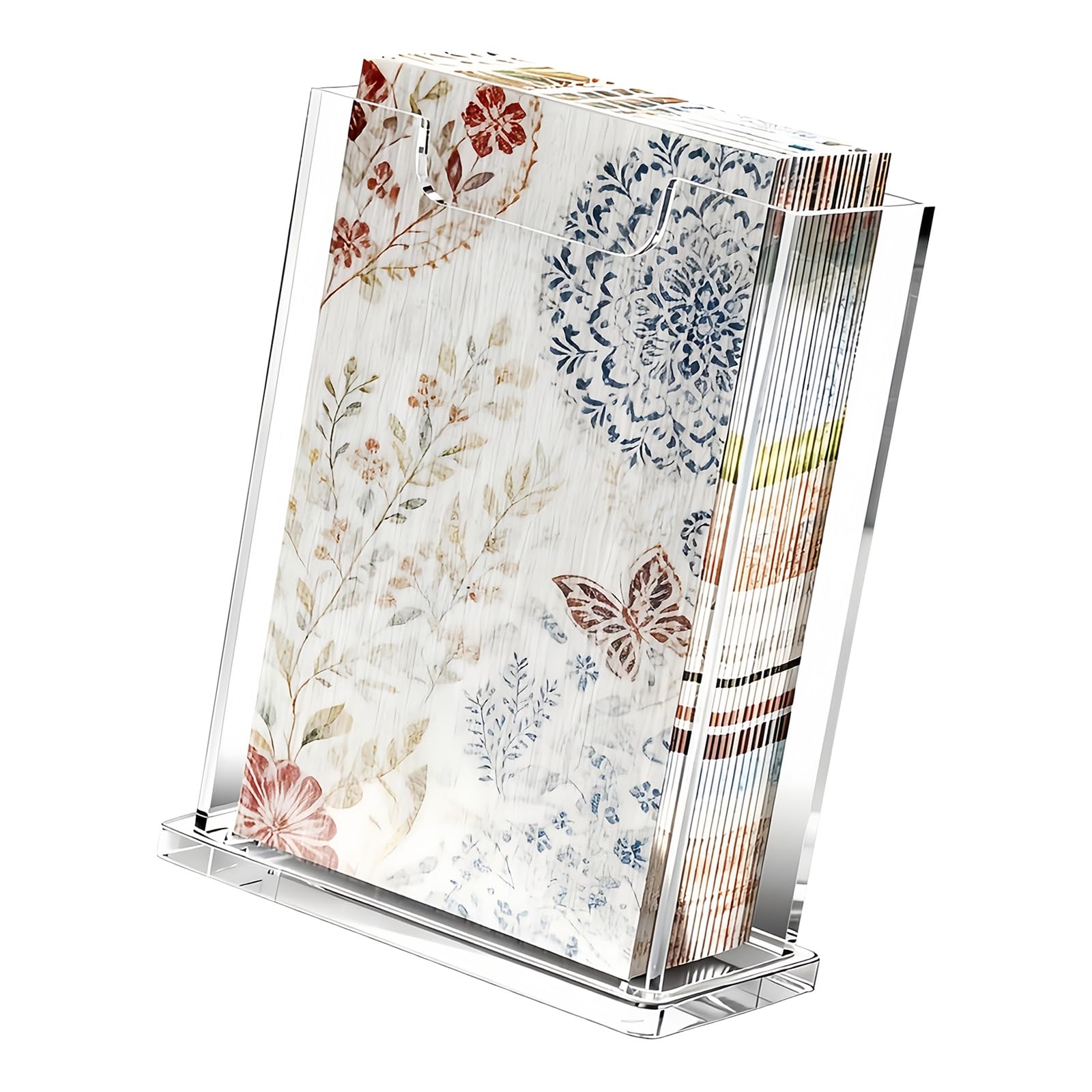 Tsophreniq Hand Towel Holder for Kitchen and Bathroom with Sturdy Base Clear Napkin Storage Rack Bathroom Tissue Holder Stand