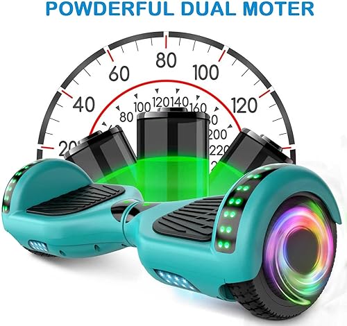 Miniatura 64 de CBD Patinete con luces LED Corlorful, ruedas de 6.5 pulgadas, scooter doble de 300 W para niños, niñas, niños y adultos, todas las edades A01-blanco