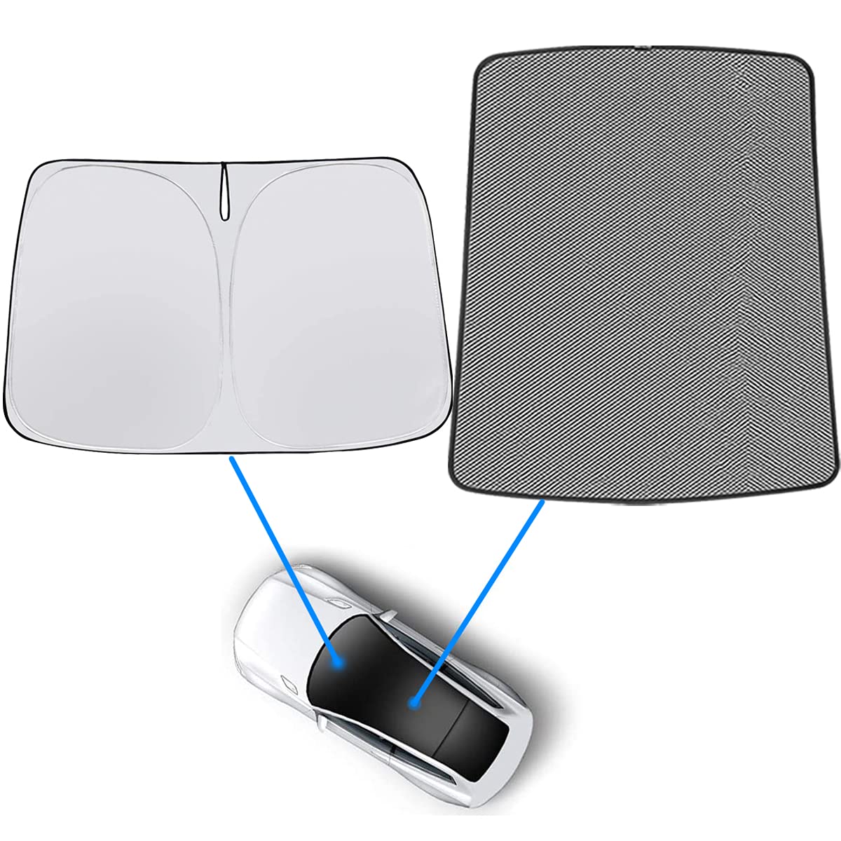 Buy Tesla Model Y Model Y Heat Shield Car Glass Roof Sunshade Sunroof