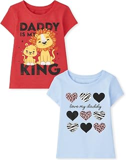 The Children's Place Baby Girls' and Toddler Unicorns,Butterflies,Trends Short Sleeve Graphic T-Shirts,3 Pack