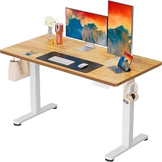 ErGear Electric Height-Adjustable Desk 120x60cm, Desk Height Adjustable with 4 Memory Smart Bangs for Home Office with Connection Plate