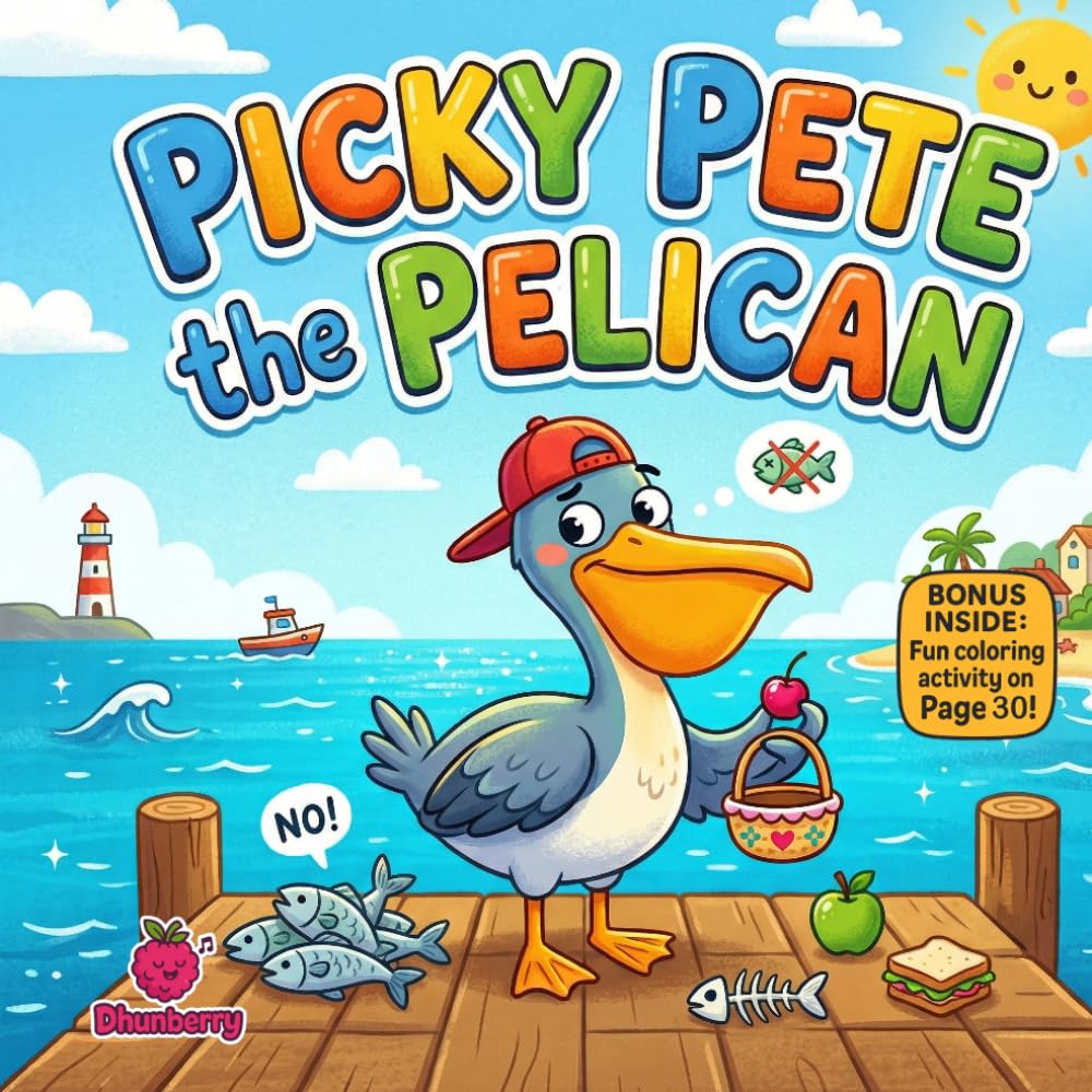 Picky Pete the Pelican: A Funny Rhyming Picture Book About Trying New Foods and Growing Big and Strong