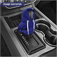 Vista 6 de Funda para palanca de cambios de automóvil, sudadera con capucha de moda, perilla de palanca de cambios cálida para invierno, camisa de suéter