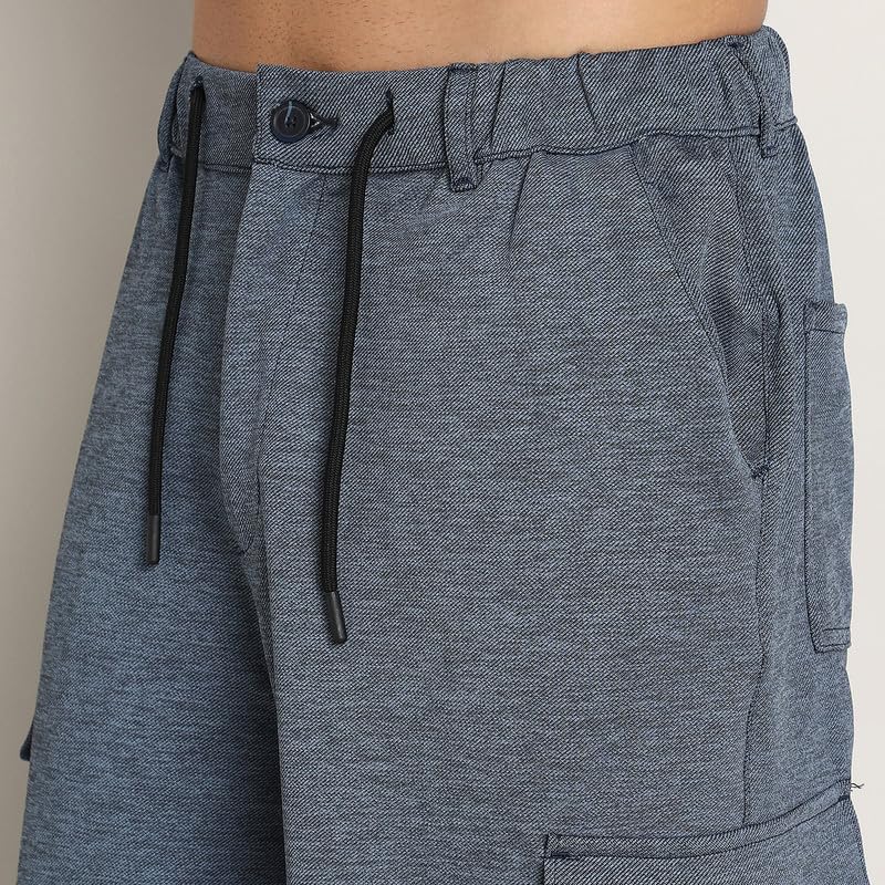 Image of CAHOOT Men's Cargo Trousers for Casual Wear | Mid-Rise | Relaxed Fit | Button Closure | Cargo Pants Crafted with Comfort Fit for Everyday Wear