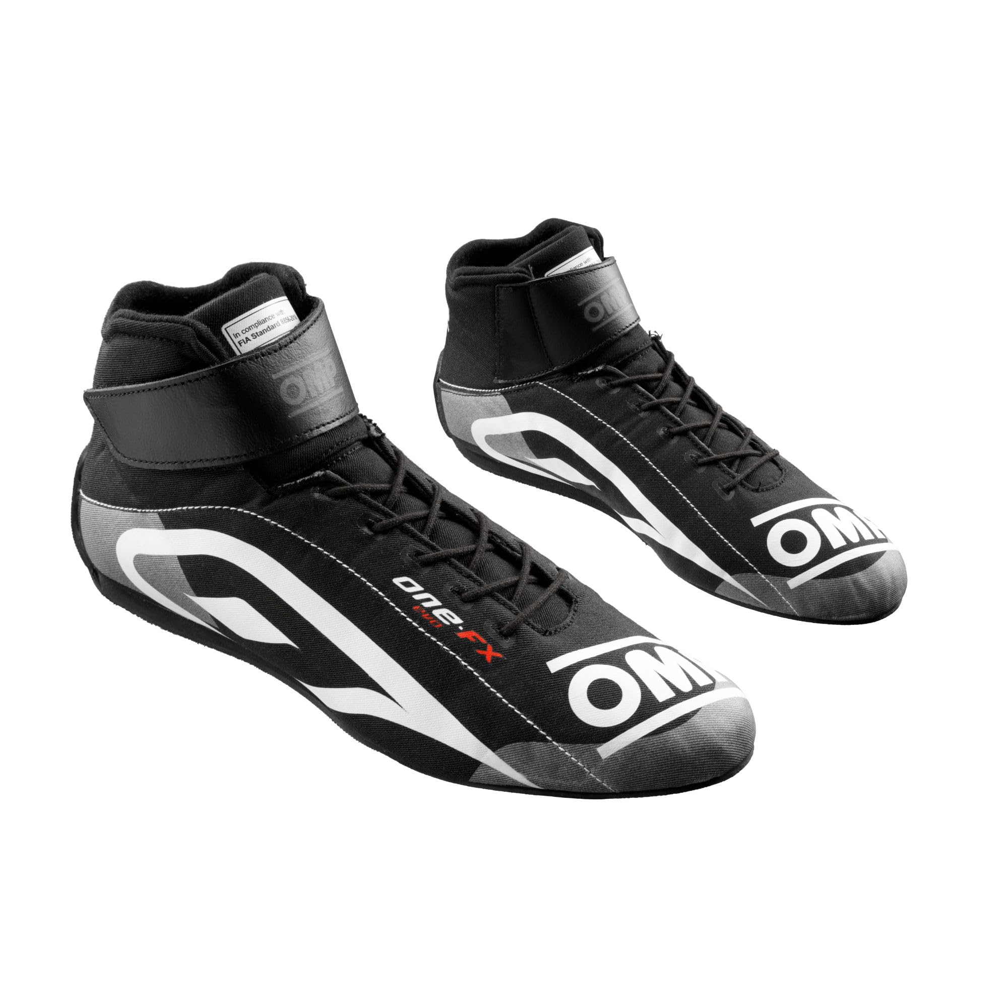 OMP ONE EVO FX Racing Shoes, FIA Approved, Black Size EU 44 / US 10.5