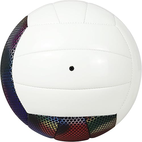 Miniatura 5 de EVZOM Balón de voleibol que brilla en la oscuridad tamaño 5, pelotas de voleibol reflectantes de cuero brillante, regalo para niños, hombres,