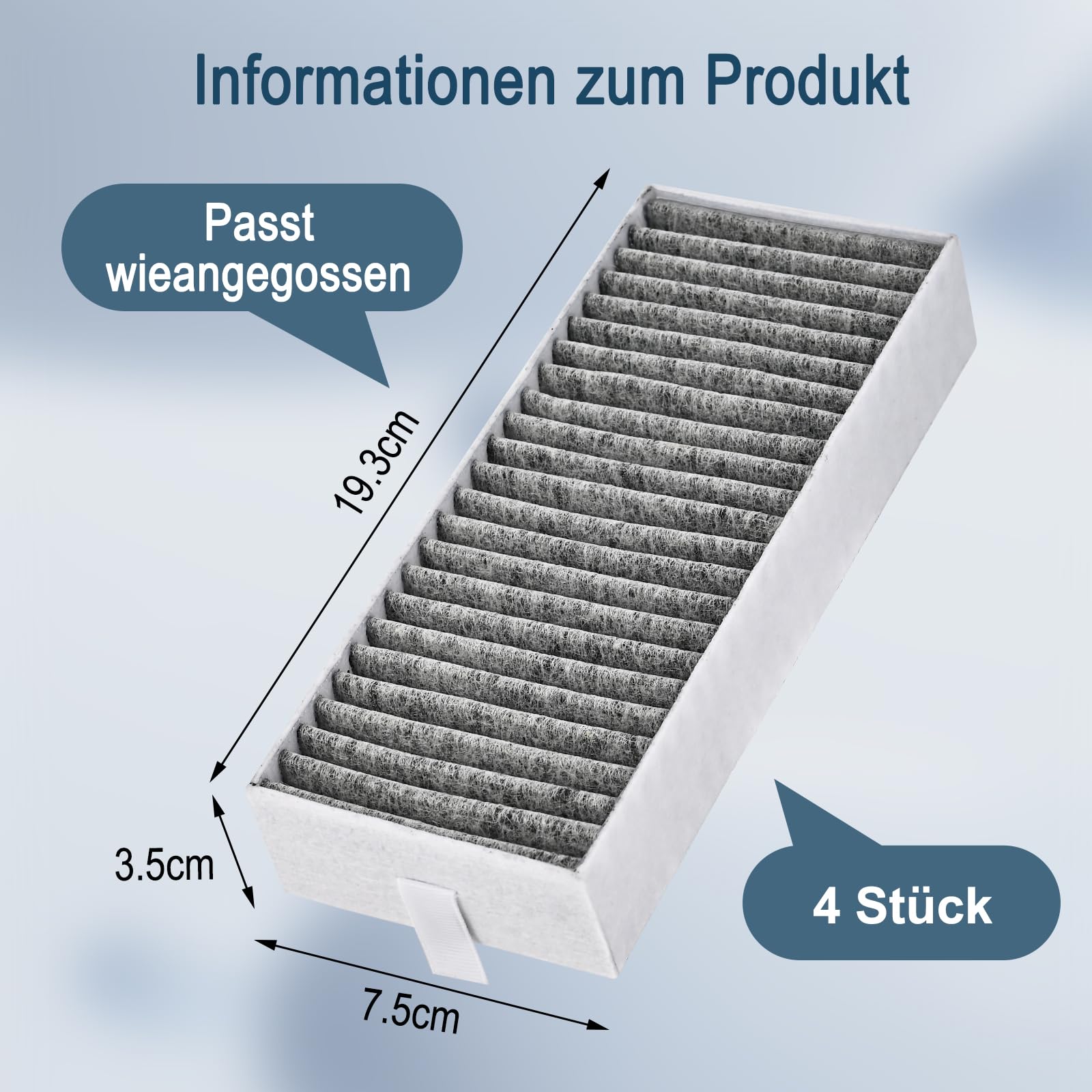 Herboom 4 Stück Aktivkohlefilter für Siemens HZ9VRCR0 17004796/ Bosch HEZ9VRUD0 17004811/ Neff Z821VR0 17004806/ Gaggenau CA282111/ Constructa CCZ9VRCRCR0 17006669, Umluftersatzfilter Zubehör