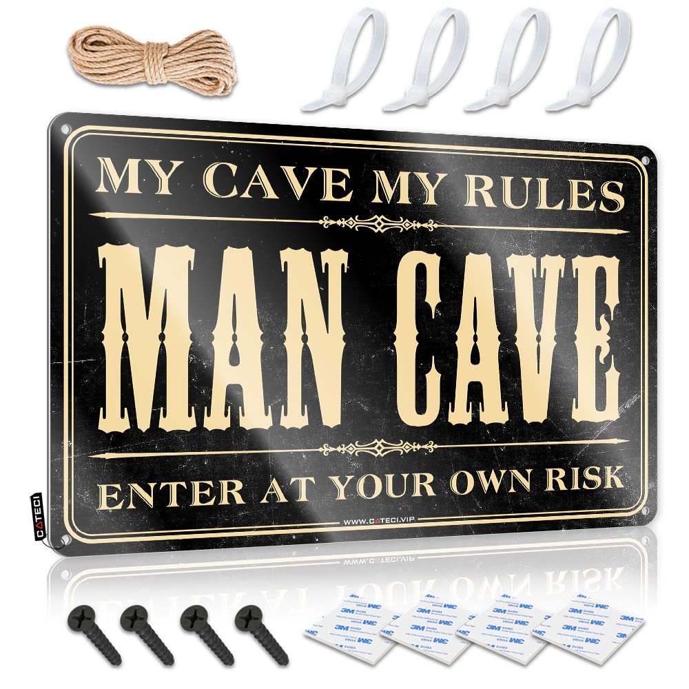 ZTBBDNQHA Decor Signs Wrning Enter At Your Own Risk Tin Sign Coffee Sign Decor Funny Signs Metal(30X40CM)