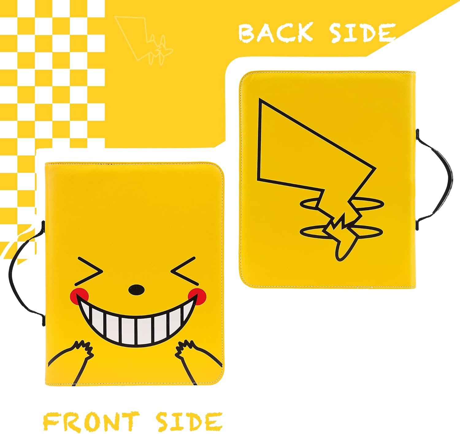 9-Pocket Cards Binder - 720 Trading Cards Album Compatible with PM TCG Cards/Baseball Cards/Yugioh Cards/and Other Card Games(Yellow) : Toys & Games