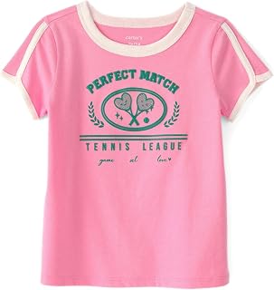 Carter's Girl Graphic Top | Soft Breathable Fabric | Comfortable Casual Everyday Wear Shirt for Toddlers | Perfect Match f... Price In India