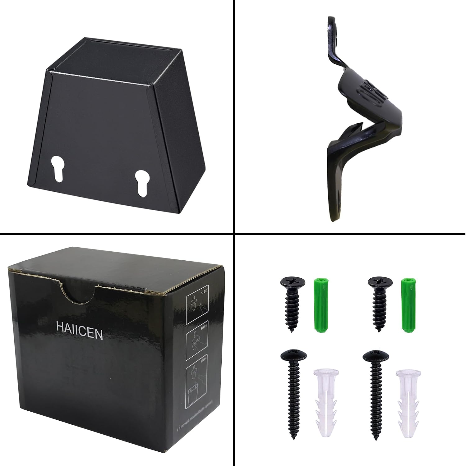 Black Bottle Opener Wall Mounted Beer Opener with Cap Catcher Bucket Stainless Mountable for Post Table
