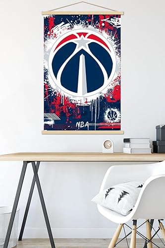 Miniatura 5 de Trends International NBA Washington Wizards - Maximalist Logo 23 Wall Poster with Magnetic Frame