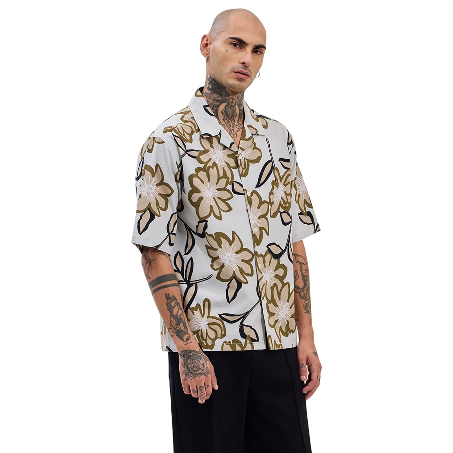 SNITCH Cuban Collar Off White Floral Box Fit Shirt - Review, Price and Buying Guide