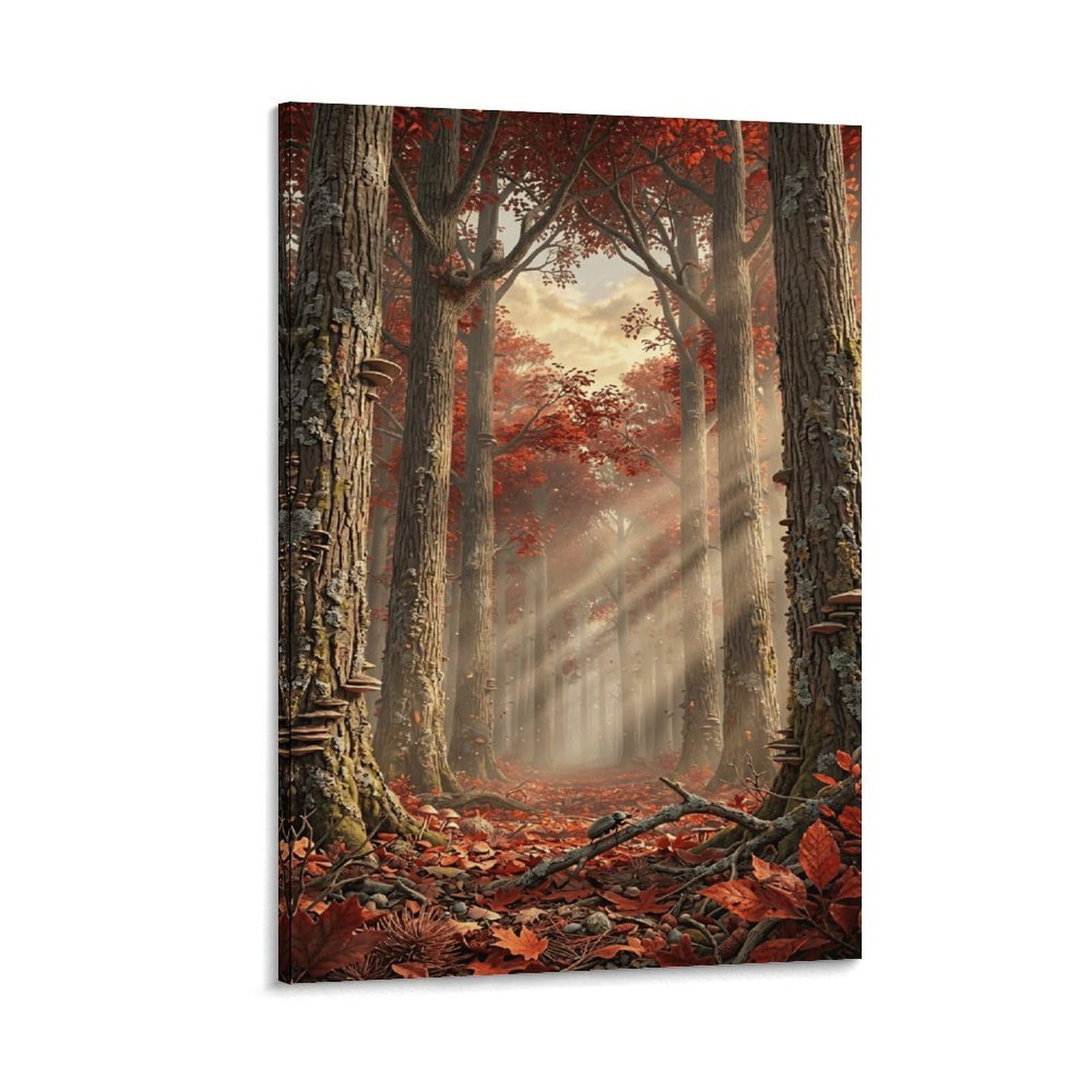 XPASHIQWC Autumn Red Maple Forest Wall Decor Poster Giclee Canvas Prints Modern Wall Art Picture Wall Hanging for Home Decorations 20x30inch(50x75cm)