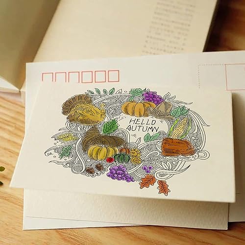 Miniatura 3 de Sello transparente para hacer tarjetas, corona de calabaza de encaje con hojas de otoño, cosecha, palabras de Acción de Gracias, sello de goma