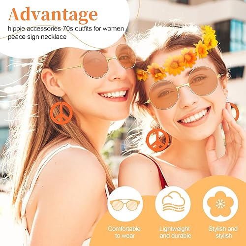 Miniatura 5 de Accesorios de disfraz hippie para niña de los años 60 y 70