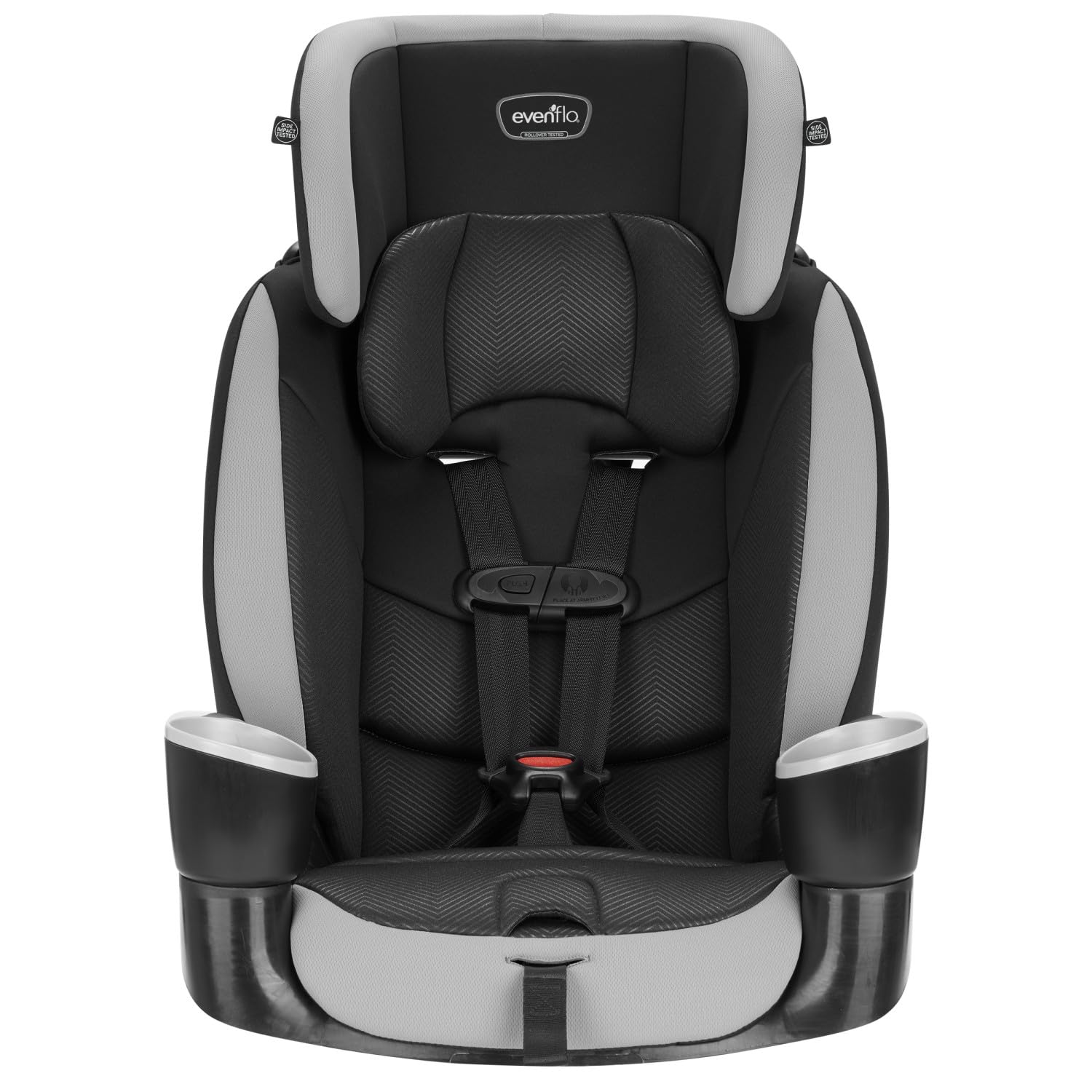 EvenfloHigh-Back Booster Car Seat with Harness, 22 to 110lbs, Maestro Sport, Granite Gray