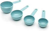 Vista 6 de KitchenAid Abrebotellas clásico multifunción de 8.34 pulgadas, tazas medidoras Aqua Sky and KitchenAid - Juego de 4, Aqua Sky