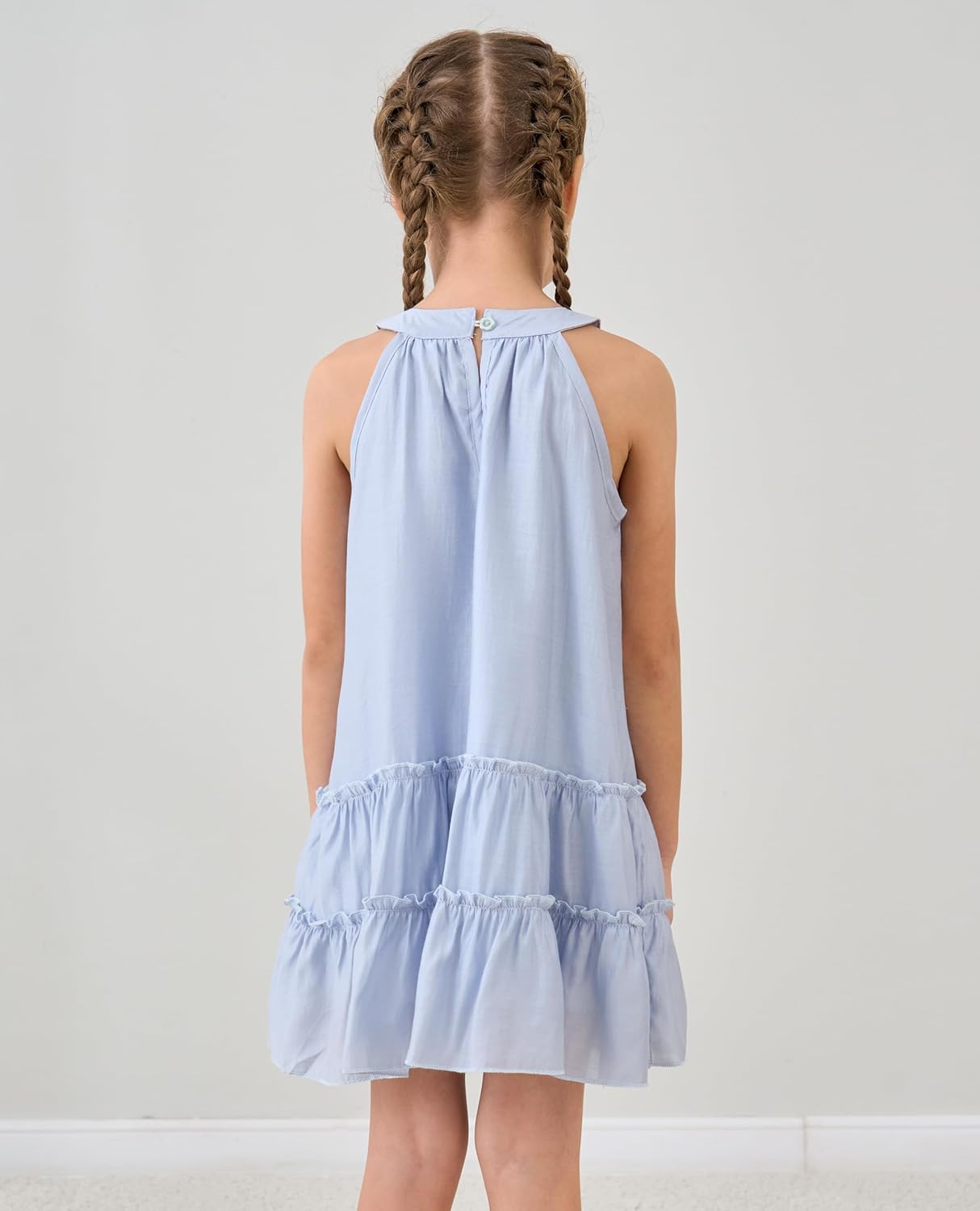 Baby Girls Spring Summer Dresses Outfits Little Girl Dress Casual Halter Neck Sleeveless Sundress for Kids 12M-8Y - Image 4