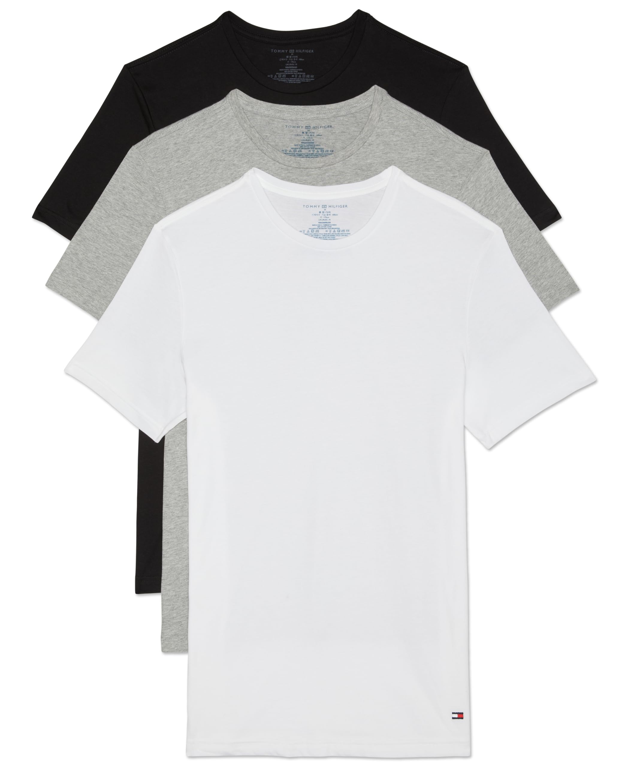 Tommy Hilfiger Men's Cotton Classics 3-Pack Crewneck Undershirts