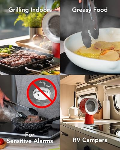 Miniatura 7 de AirHood Inalámbrico  El primer limpiador de aire de cocina portátil del mundo con 5 filtros de carbón activado y filtro de aceite de acero