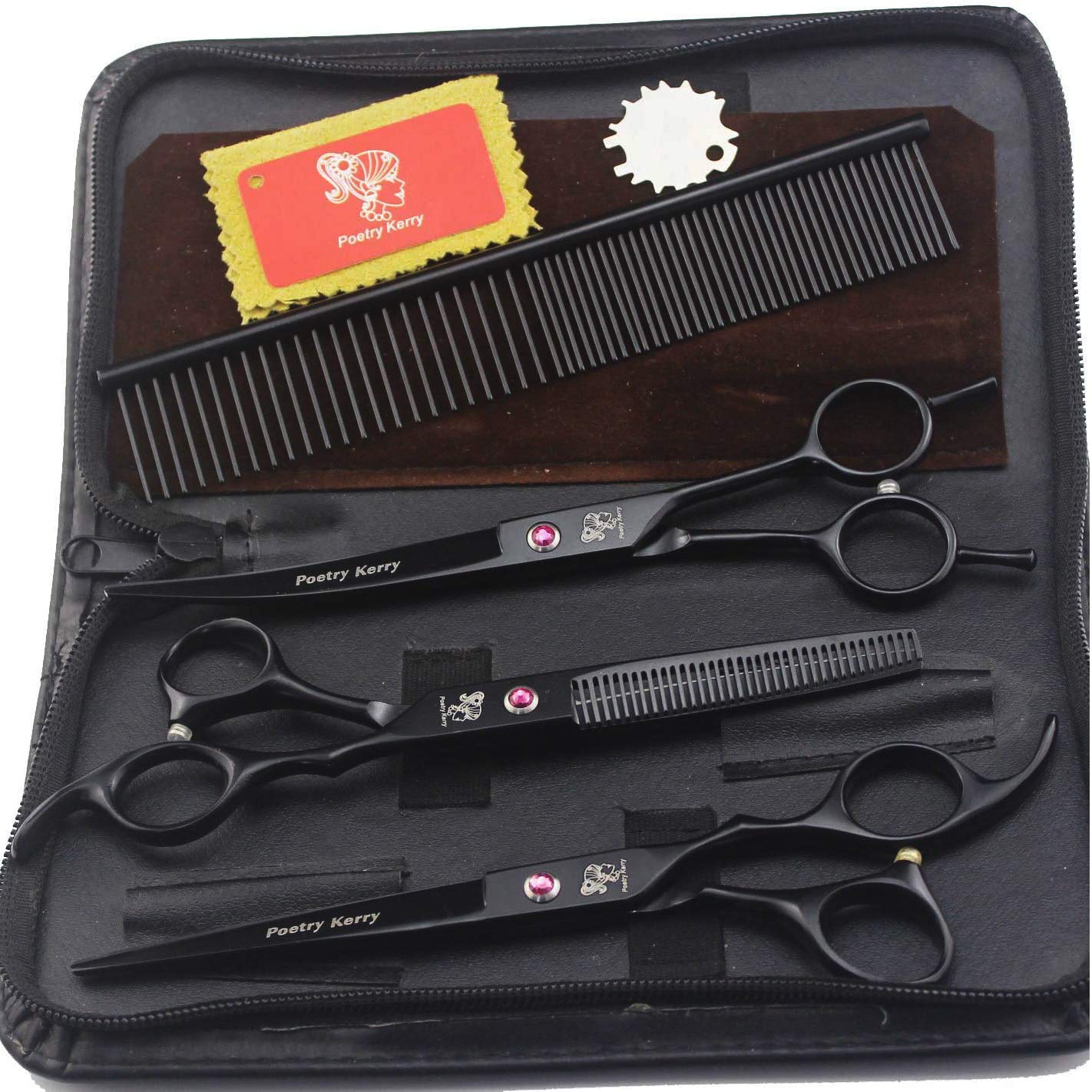 Ciseaux de coiffure pour animal de compagnie multicolores et confortables - 7