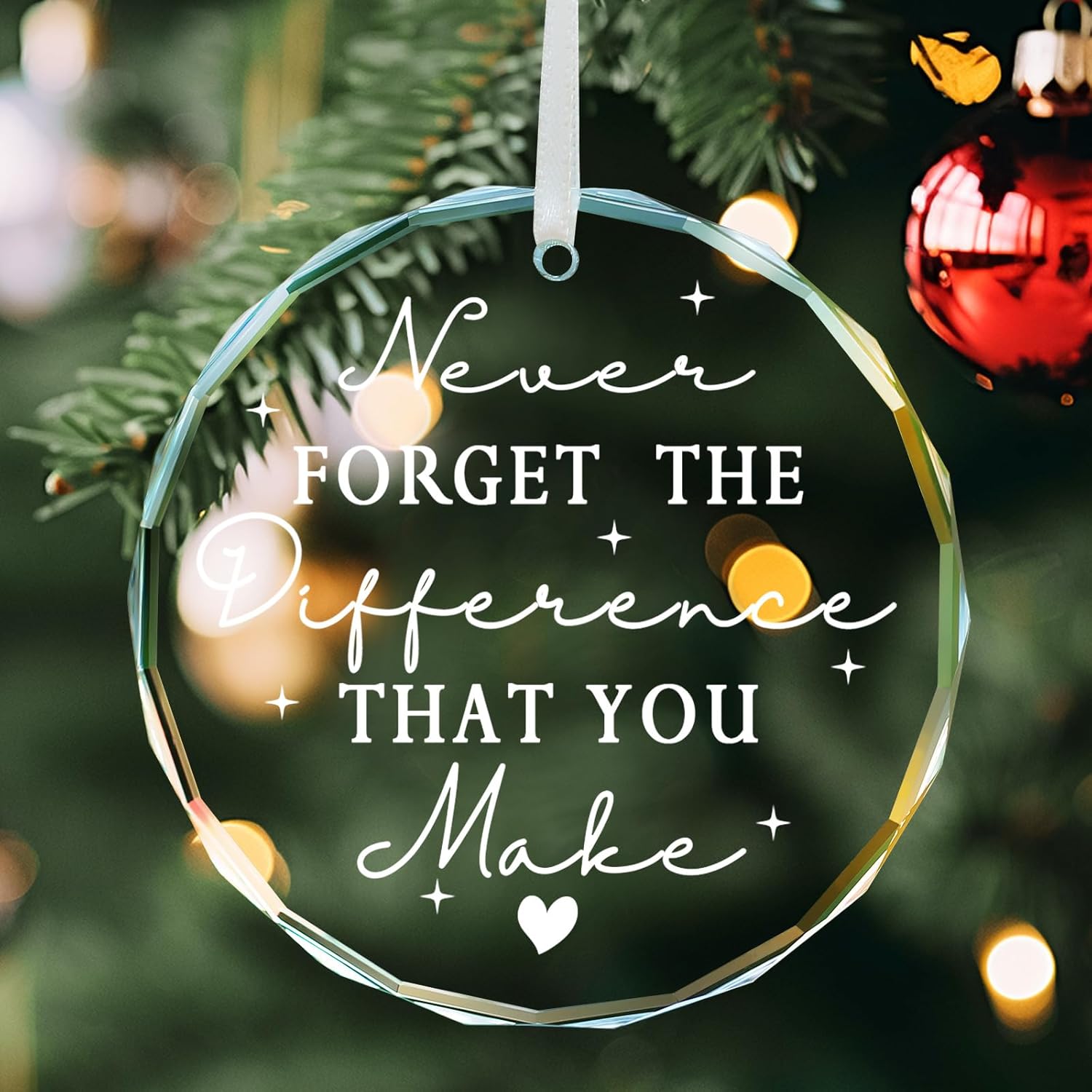 Thank You Gifts for Women, Teacher Gifts, Employee Appreciation Retirement Farewell Goodbye Thanksgiving, Christmas Ornaments 2025 - Never Forget The Difference You Make