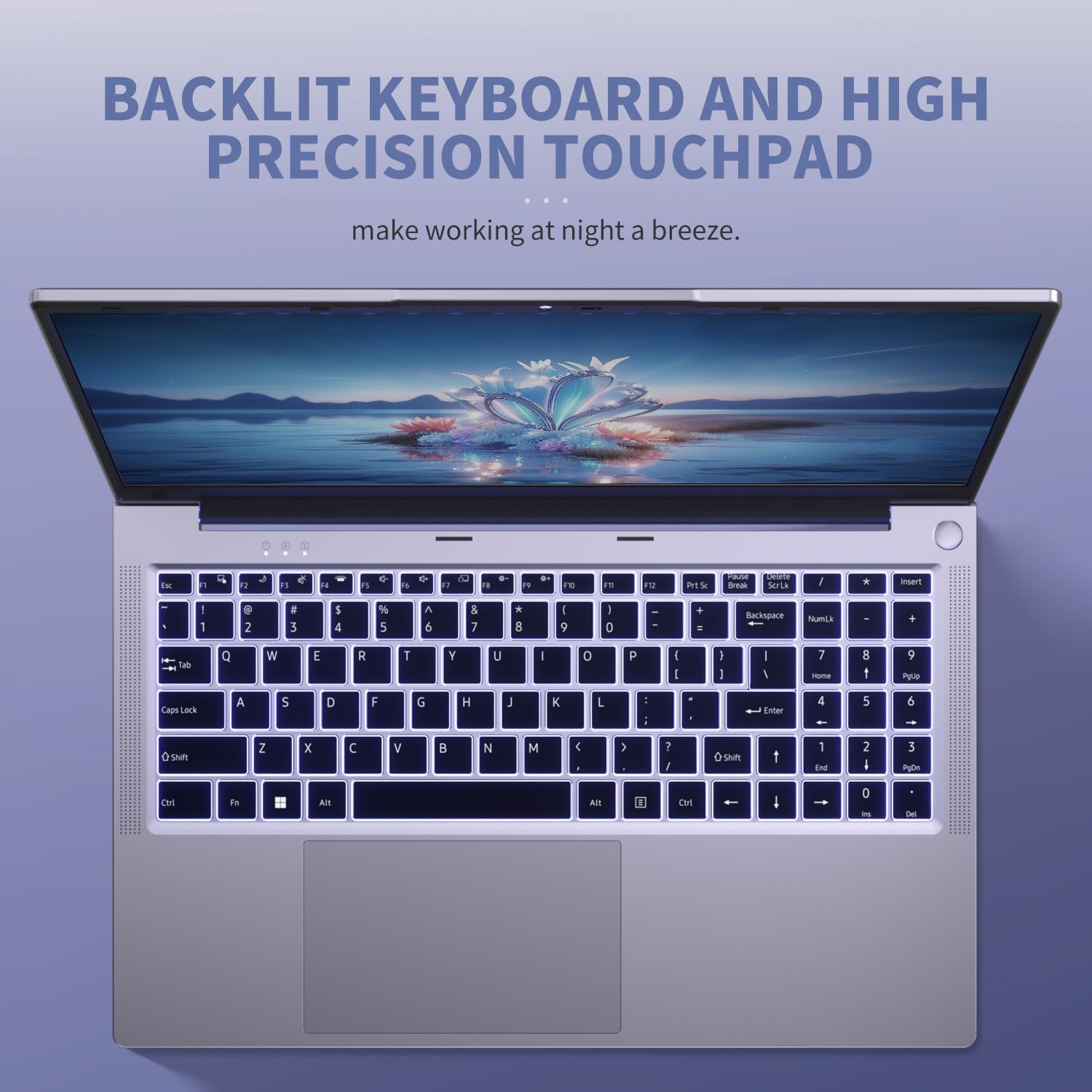 MOONFISH 2026 Gaming Laptop Computer Window 11 Pro, 15.6 Inch Lap Top PC 16GB RAM 1TB SSD, 13th Gen N150 Processor(up to 3.6GHz), Backlit Keyboard, Office 365, Business, Work, Student, School