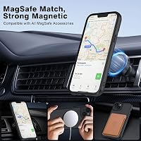 Puzdro Nupcknn pre iPhone 13, 3 ochranné sklá [HD+HD+Anti-Spy], magnetické s MagSafe, priehľadná matná zadná strana, tenký nárazuvzdorný ochranný kryt 2
